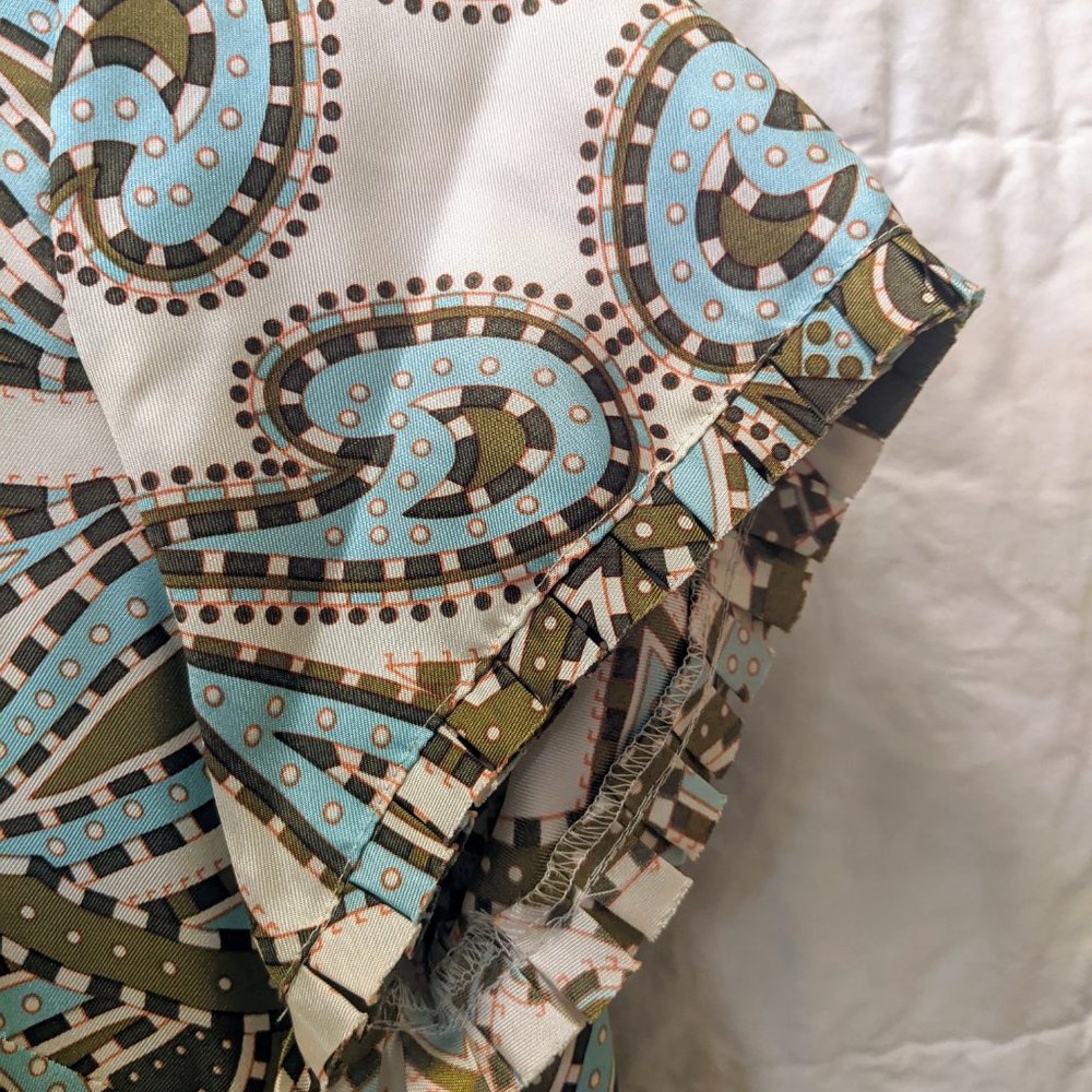 J Crew "vintage" silk blue and brown dress - Picture 13 of 13